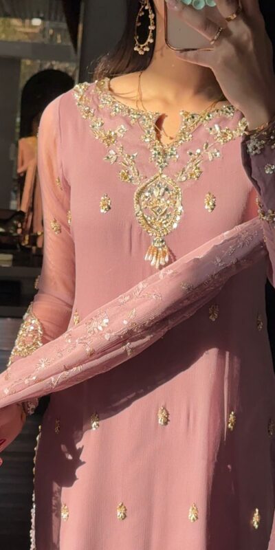 Elegant Onion Georgette Embroider Work Salwar Suit | Jump Suits, Salwar suit, Casual Suits, Creative suits, Designer Suits, Palazzo Suits, Party Wear Suits, Patiala Suits, Straight Suits