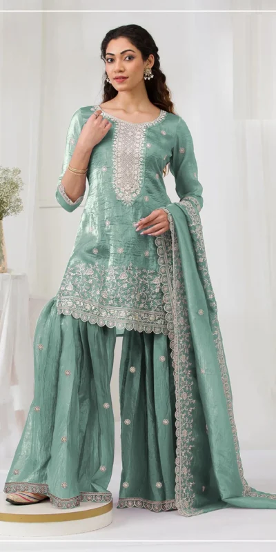 FC 3103 Sea Green Fancy Gold Crush Salwar Suit Perfect for Wedding, Party, Haldi, Onam, Festival Celebrations – . Get it for ₹2549. Delivery 4-6 Work | Jump Suits, Salwar suit, Casual Suits, Creative suits, Designer Suits, Palazzo Suits, Party Wear Suits, Patiala Suits, Straight Suits
