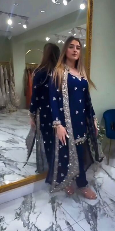 Fancy Navy Blue Georgette Embroider Work Salwar Suit | Jump Suits, Salwar suit, Casual Suits, Creative suits, Designer Suits, Palazzo Suits, Party Wear Suits, Patiala Suits, Straight Suits