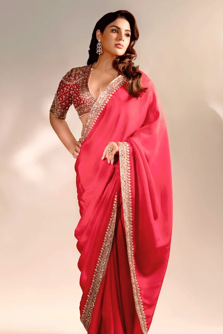 Grand Red Soft Rangoli Silk Embroider Work Saree | Sarees, Bollywood Sarees, Creative Sarees, Designer Sarees, Embroidered Sarees, Ethnic Saree, Modern Digital sarees, Party Wear Sarees