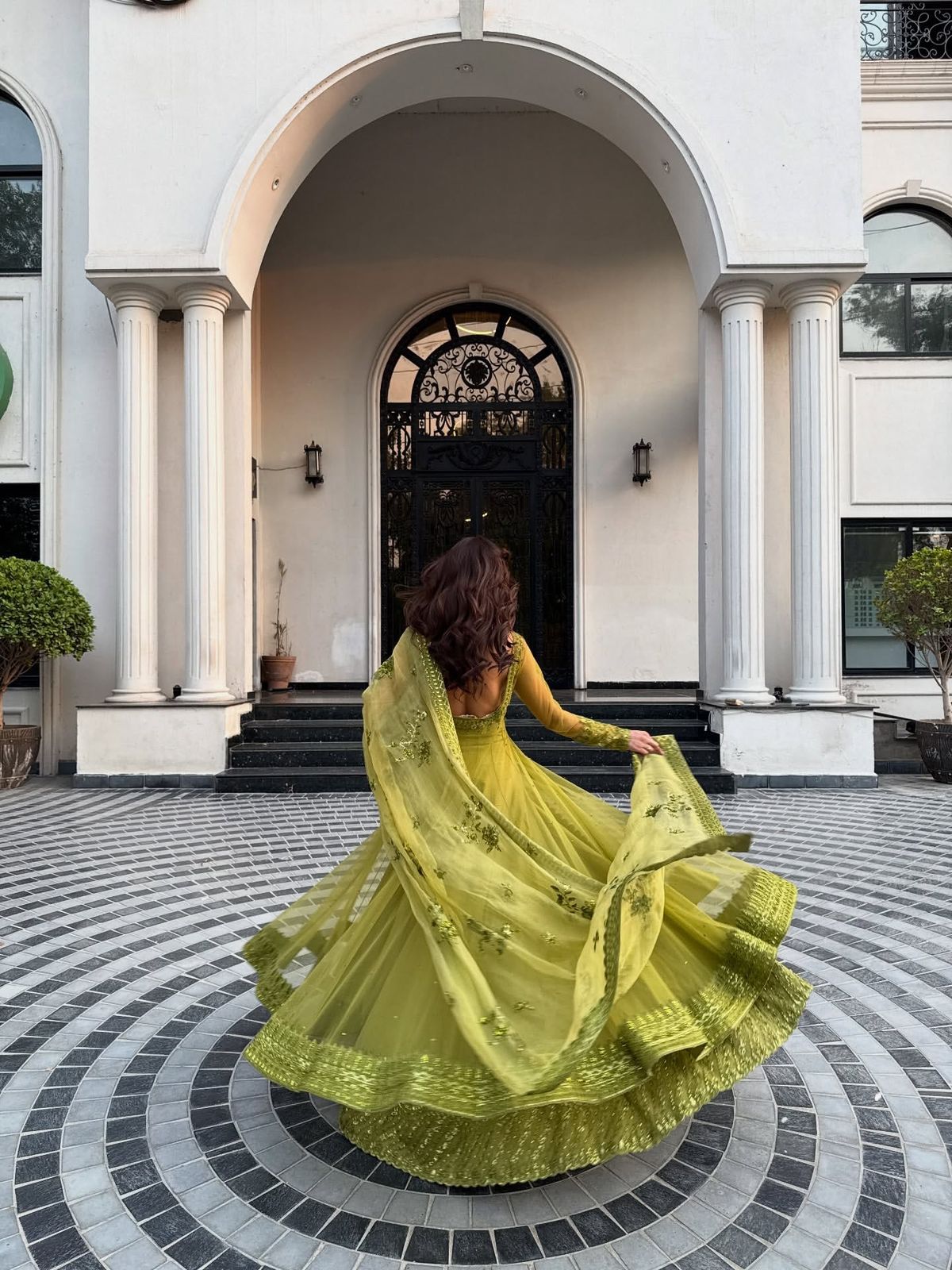 Green Butterfly Net Sequence Work Lehenga Choli | Lehenga, Bollywood Lehenga, Creative Lehenga, Designer Lehenga, Embroidered Lehenga, Party Wear Lehenga
