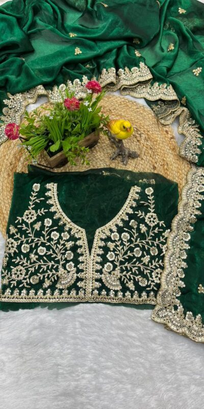 Green Fandy Satin Silk Zari Work Saree | Sarees, Bollywood Sarees, Creative Sarees, Designer Sarees, Embroidered Sarees, Ethnic Saree, Modern Digital sarees, Party Wear Sarees