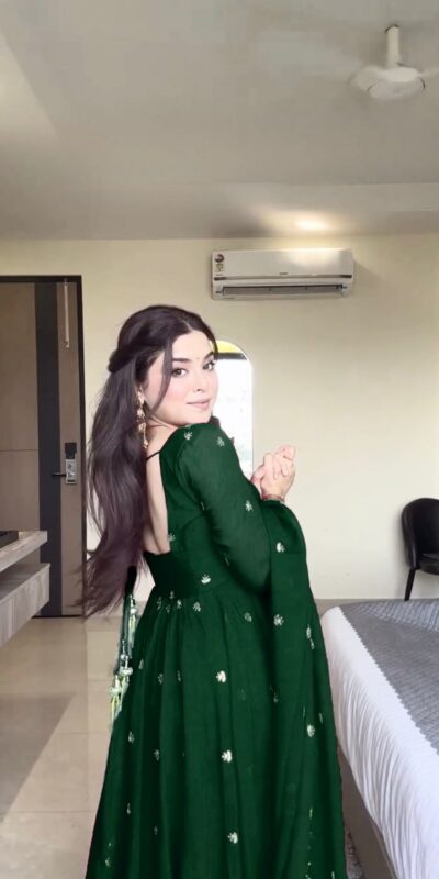 Green Georgette Sequence Gown | Gowns, Bollywood Gowns, Creative Gowns, Designer Gowns, Embroidered Gowns, Party Wear Gowns