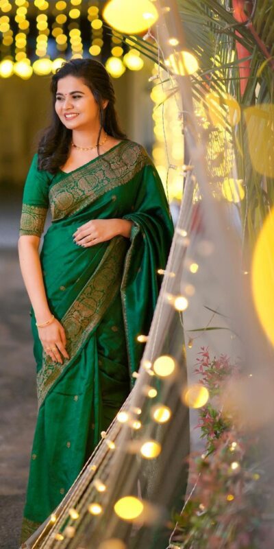 Green Lichi Silk Jacquard Work All Over Saree | Sarees, Bollywood Sarees, Creative Sarees, Designer Sarees, Embroidered Sarees, Ethnic Saree, Modern Digital sarees, Party Wear Sarees