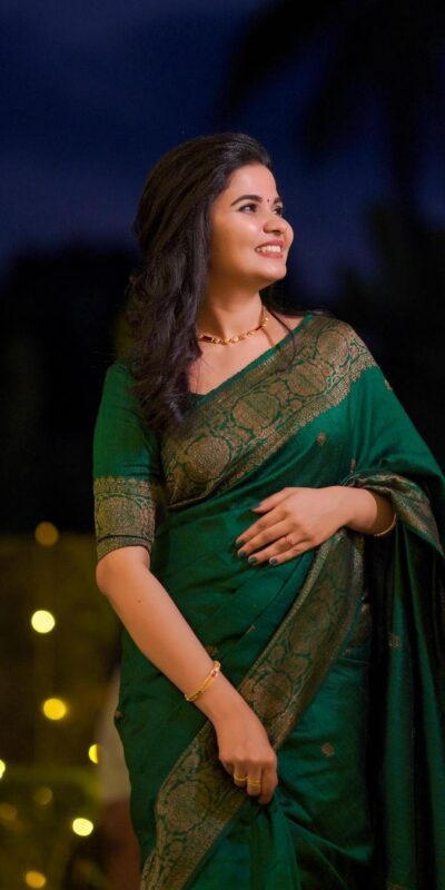 Green Lichi Silk Jacquard Work All Over Saree | Sarees, Bollywood Sarees, Creative Sarees, Designer Sarees, Embroidered Sarees, Ethnic Saree, Modern Digital sarees, Party Wear Sarees