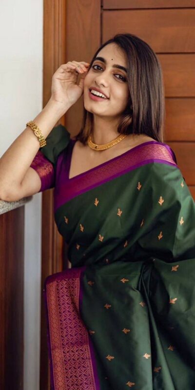 Green Lichi Silk Lace Work Border Saree | Sarees, Bollywood Sarees, Creative Sarees, Designer Sarees, Embroidered Sarees, Ethnic Saree, Modern Digital sarees, Party Wear Sarees