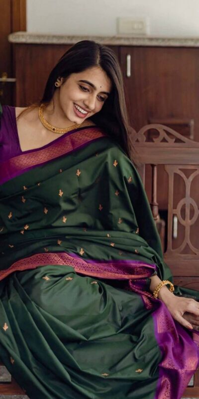 Green Lichi Silk Lace Work Border Saree | Sarees, Bollywood Sarees, Creative Sarees, Designer Sarees, Embroidered Sarees, Ethnic Saree, Modern Digital sarees, Party Wear Sarees