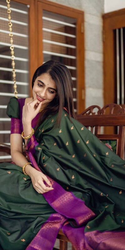 Green Lichi Silk Lace Work Border Saree | Sarees, Bollywood Sarees, Creative Sarees, Designer Sarees, Embroidered Sarees, Ethnic Saree, Modern Digital sarees, Party Wear Sarees