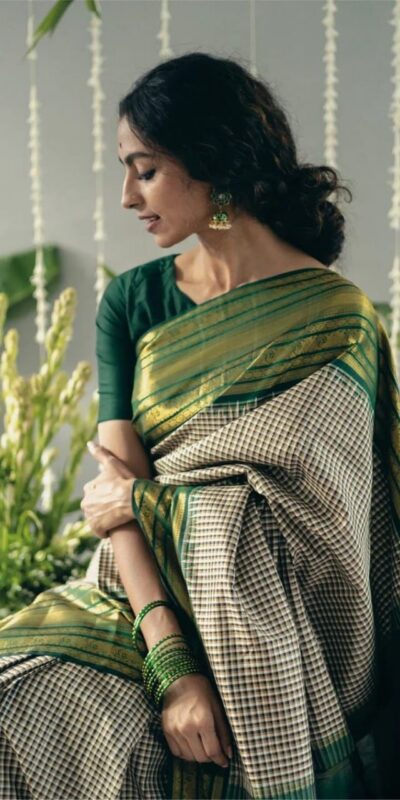 Green Lichi Silk Rich Pallu Border Saree | Sarees, Bollywood Sarees, Creative Sarees, Designer Sarees, Embroidered Sarees, Ethnic Saree, Modern Digital sarees, Party Wear Sarees