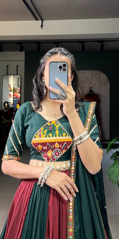 Green Rayon Printed Silk Work Lehenga Choli | Lehenga, Bollywood Lehenga, Creative Lehenga, Designer Lehenga, Embroidered Lehenga, Party Wear Lehenga