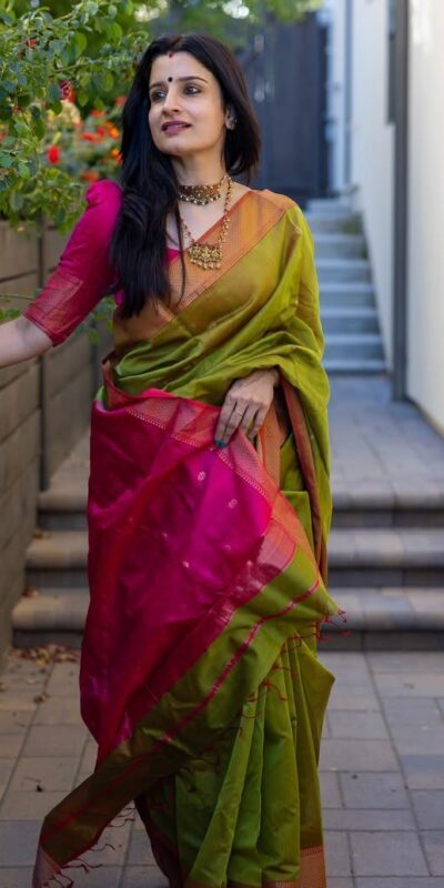Green Soft Lichi Silk Jacquard Saree | Sarees, Bollywood Sarees, Creative Sarees, Designer Sarees, Embroidered Sarees, Ethnic Saree, Modern Digital sarees, Party Wear Sarees