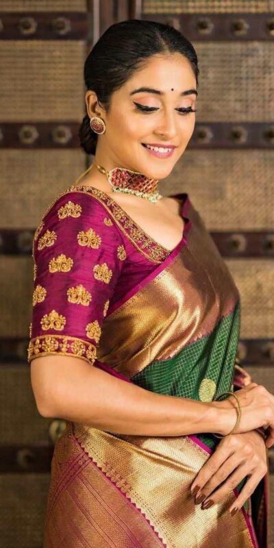 Green Soft Lichi Silk On All Over Border Saree | Sarees, Bollywood Sarees, Creative Sarees, Designer Sarees, Embroidered Sarees, Ethnic Saree, Modern Digital sarees, Party Wear Sarees
