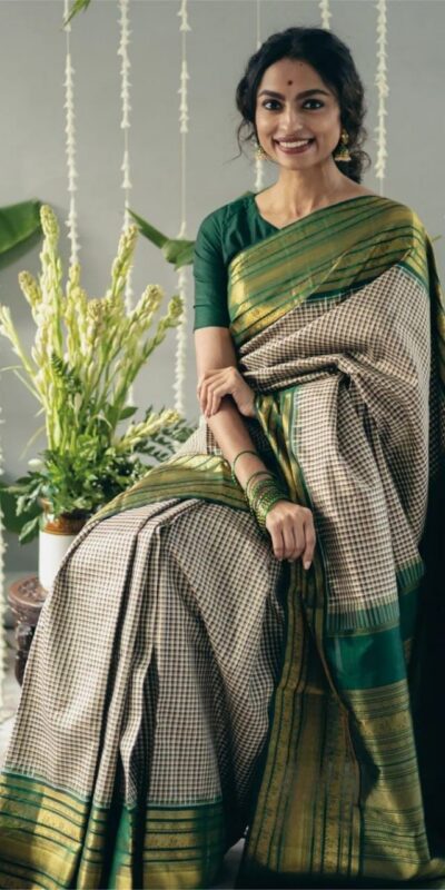 Green Soft Lichi Silk Rich Pallu Border Work Saree | Sarees, Bollywood Sarees, Creative Sarees, Designer Sarees, Embroidered Sarees, Ethnic Saree, Modern Digital sarees, Party Wear Sarees