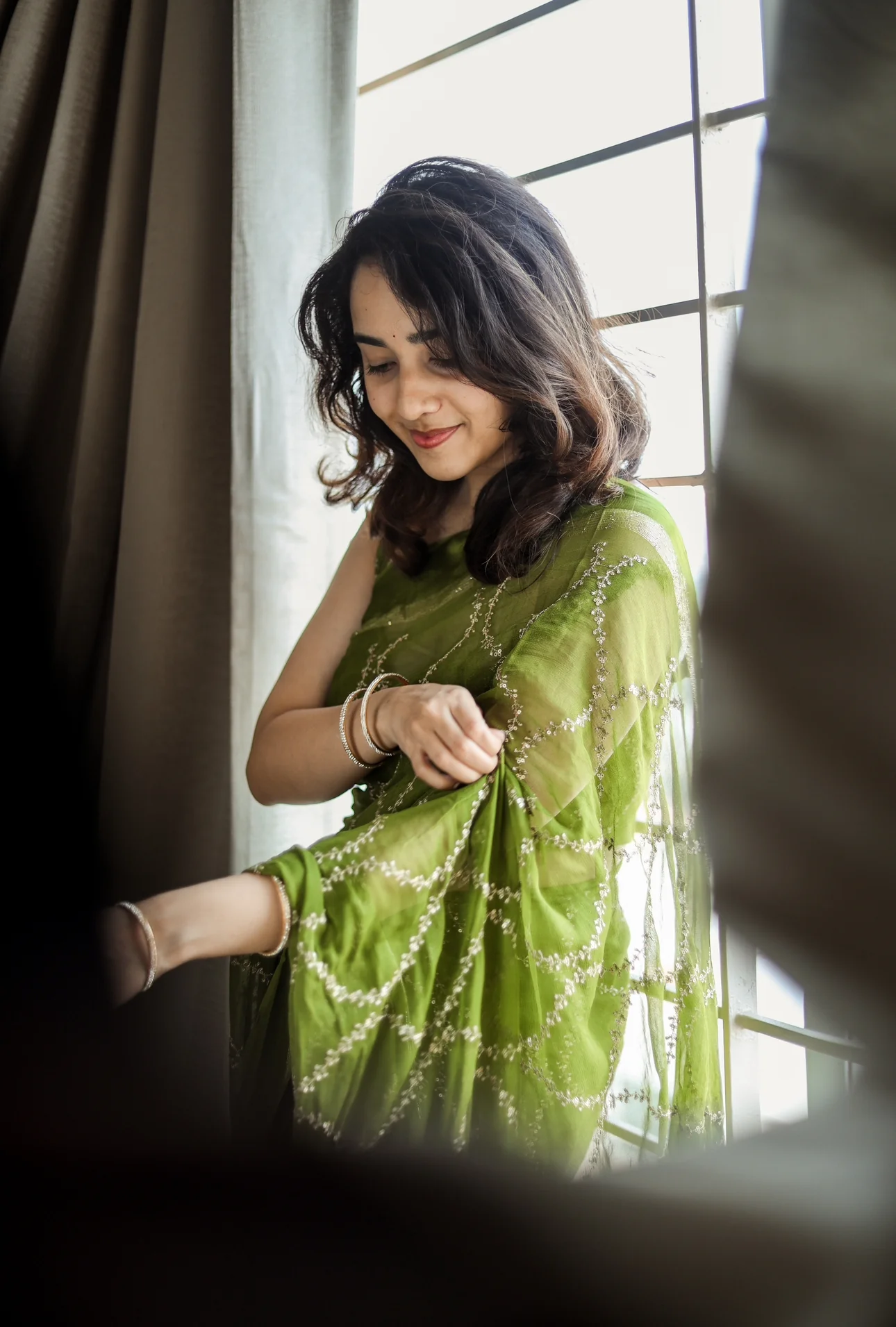 Green Viscose Satin Sequin Embroidery Work Saree | Sarees, Bollywood Sarees, Creative Sarees, Designer Sarees, Embroidered Sarees, Ethnic Saree, Modern Digital sarees, Party Wear Sarees