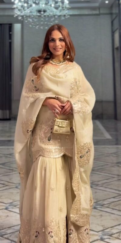 Half White Chinon Silk Sequence Work Salwar Suit | Jump Suits, Salwar suit, Casual Suits, Creative suits, Designer Suits, Palazzo Suits, Party Wear Suits, Patiala Suits, Straight Suits