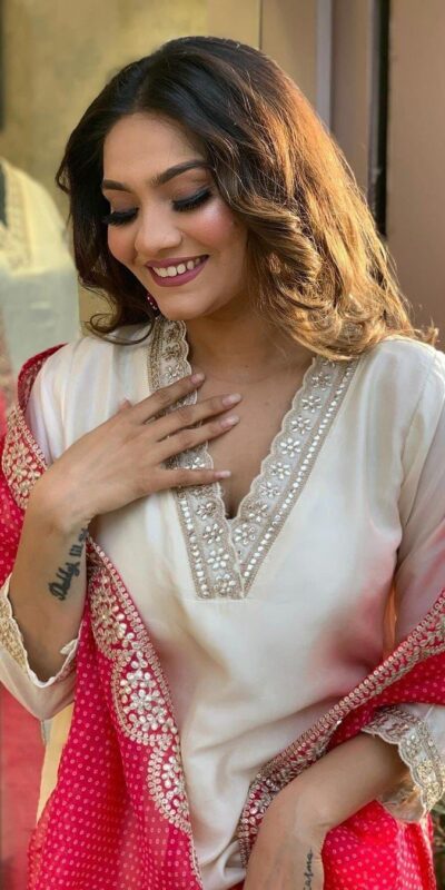 Half White Roman Silk With Red Dupatta Coding Work Salwar Suit | Jump Suits, Salwar suit, Casual Suits, Creative suits, Designer Suits, Palazzo Suits, Party Wear Suits, Patiala Suits, Straight Suits