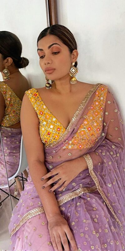 Lavender Nylon Butterfly Net Sequence Work Saree | Sarees, Bollywood Sarees, Creative Sarees, Designer Sarees, Embroidered Sarees, Ethnic Saree, Modern Digital sarees, Party Wear Sarees