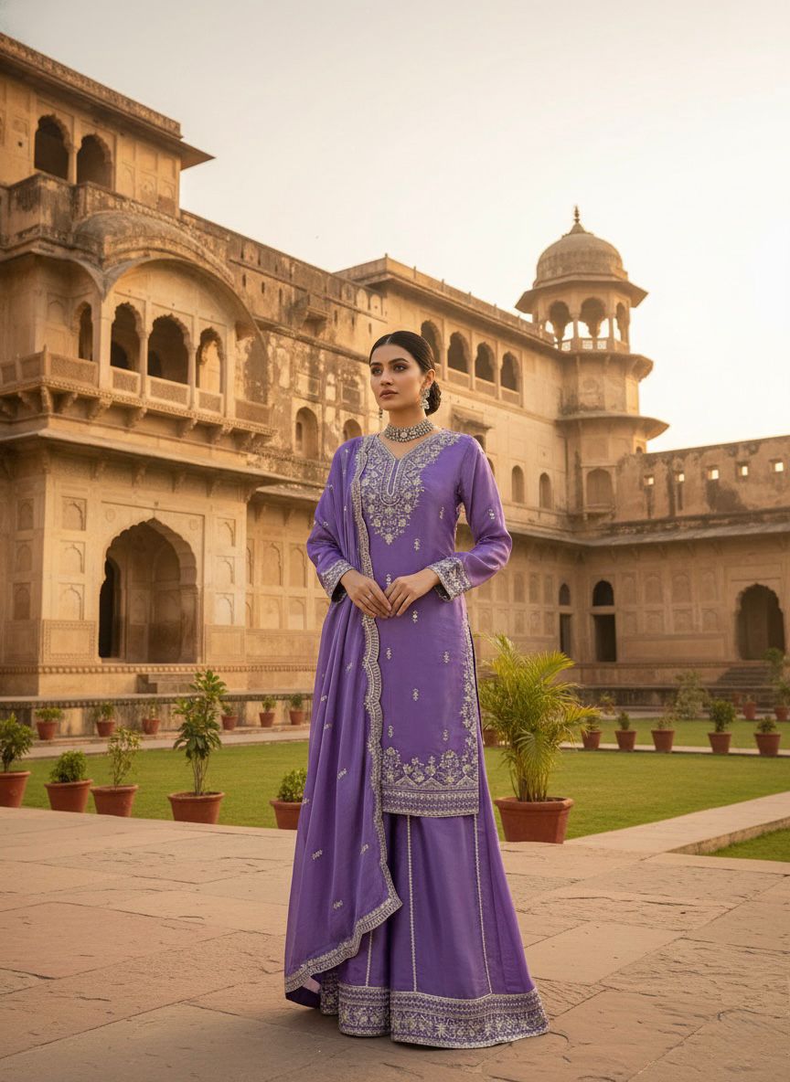 Lavender Zimmy Silk Sequence Work Salwar Suit | Jump Suits, Salwar suit, Casual Suits, Creative suits, Designer Suits, Palazzo Suits, Party Wear Suits, Patiala Suits, Straight Suits