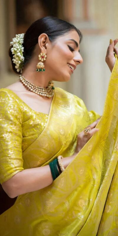 Lemon Yellow Soft Litchi Silk All Over Weaving Saree | Sarees, Bollywood Sarees, Creative Sarees, Designer Sarees, Embroidered Sarees, Ethnic Saree, Modern Digital sarees, Party Wear Sarees