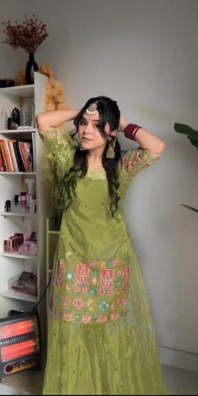Light Green Chinnon Silk Embroidery Work Salwar Suit | Jump Suits, Salwar suit, Casual Suits, Creative suits, Designer Suits, Palazzo Suits, Party Wear Suits, Patiala Suits, Straight Suits