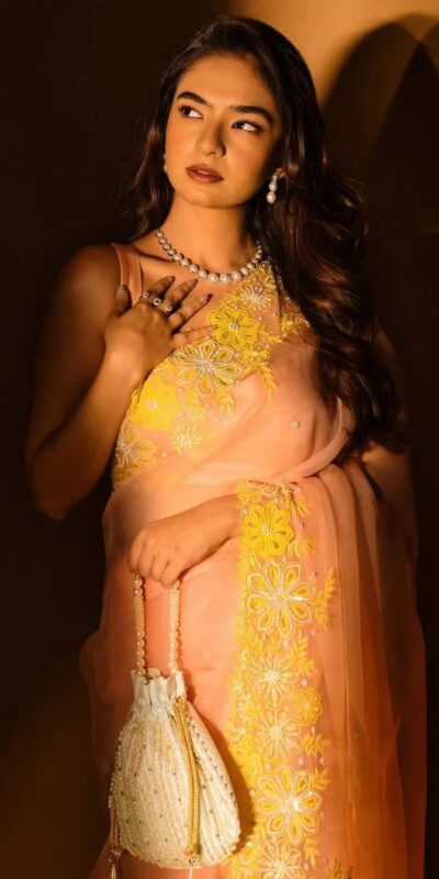 Light Peach Soft Organza Sequence Zari Work Saree | Sarees, Bollywood Sarees, Creative Sarees, Designer Sarees, Embroidered Sarees, Ethnic Saree, Modern Digital sarees, Party Wear Sarees