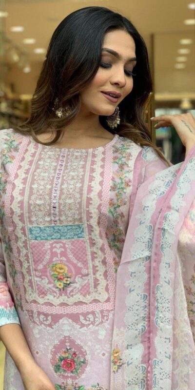Light Pink Maslin Digital Printed Salwar Suit | Jump Suits, Salwar suit, Casual Suits, Creative suits, Designer Suits, Palazzo Suits, Party Wear Suits, Patiala Suits, Straight Suits