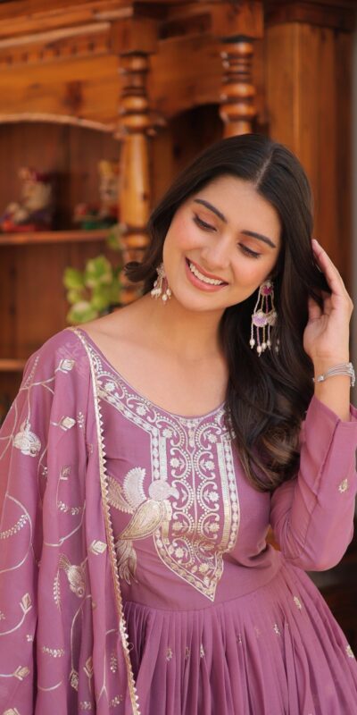 Light Purple Star Georgette Sequence Embroidery Work Anarkali Gown | Gowns, Bollywood Gowns, Creative Gowns, Designer Gowns, Embroidered Gowns, Party Wear Gowns, Straight Suits