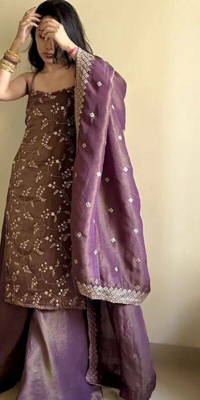 Lovely Lavender Zimmy Silk Sequence Work Salwar Suit | Jump Suits, Salwar suit, Casual Suits, Creative suits, Designer Suits, Palazzo Suits, Party Wear Suits, Patiala Suits, Straight Suits