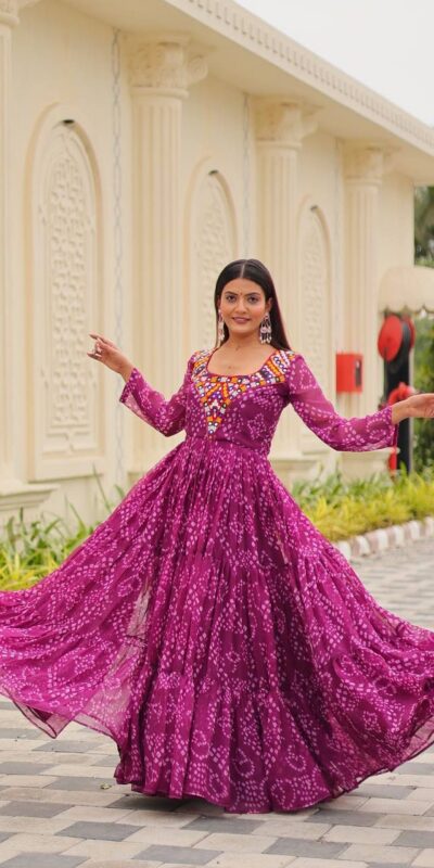 Ram 119 Pink Faux Georgette Gown with Mirror Work. Wedding, Party, Festive, Events Special Price ₹1899. Delivery 4-6 Working Days. Shop now. | Gowns, Bollywood Gowns, Creative Gowns, Designer Gowns, Embroidered Gowns, Party Wear Gowns
