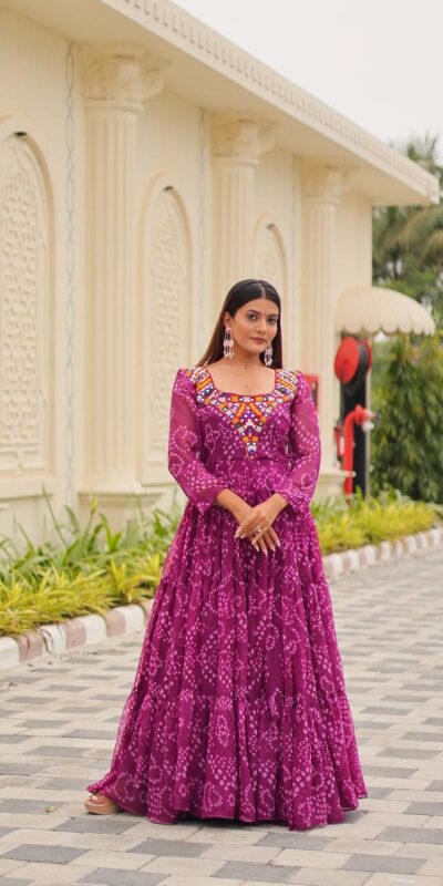 Ram 119 Pink Faux Georgette Gown with Mirror Work. Wedding, Party, Festive, Events Special Price ₹1899. Delivery 4-6 Working Days. Shop now. | Gowns, Bollywood Gowns, Creative Gowns, Designer Gowns, Embroidered Gowns, Party Wear Gowns