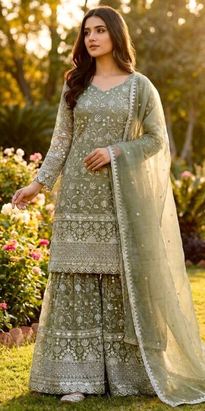 Mahendi Pure Organza Silk Embroidery Work Salwar Suit | Jump Suits, Salwar suit, Casual Suits, Creative suits, Designer Suits, Palazzo Suits, Party Wear Suits, Patiala Suits, Straight Suits