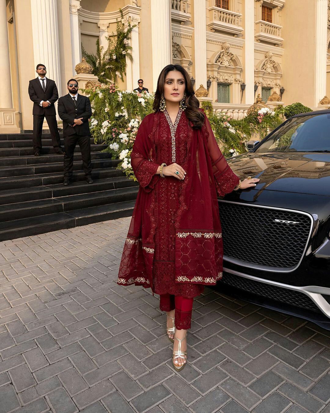Maroon Faux Georgette Embroider Work Salwar Suit | Jump Suits, Salwar suit, Casual Suits, Creative suits, Designer Suits, Palazzo Suits, Party Wear Suits, Patiala Suits, Straight Suits