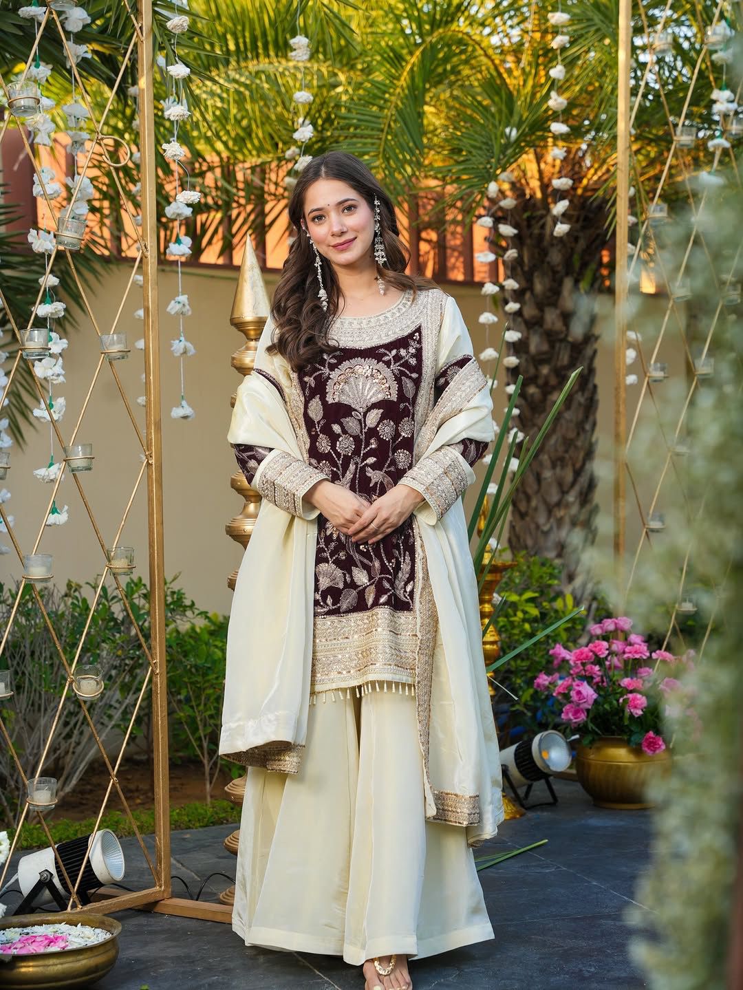 Maroon Glass Organza Silk Sequence Work Salwar Suit | Jump Suits, Salwar suit, Casual Suits, Creative suits, Designer Suits, Palazzo Suits, Party Wear Suits, Patiala Suits, Straight Suits