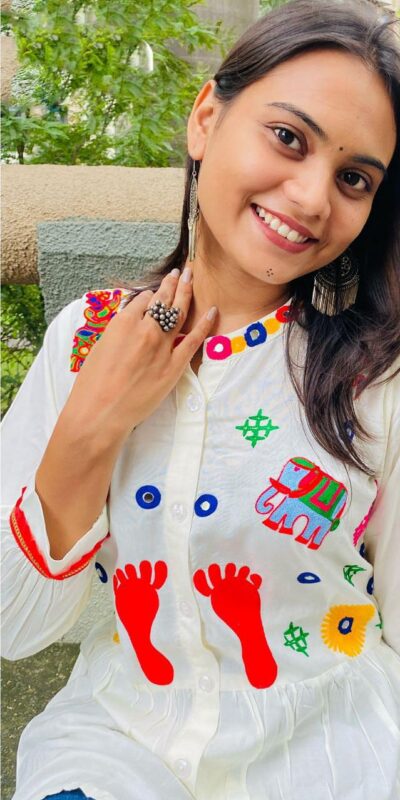 Milky White Cotton Flex and Rayo Embroidery Work Kurti | Kurti, Bollywood Kurti, Creative Kurtis, Designer Kurti, Party Wear Kurti, Selfie Kurti