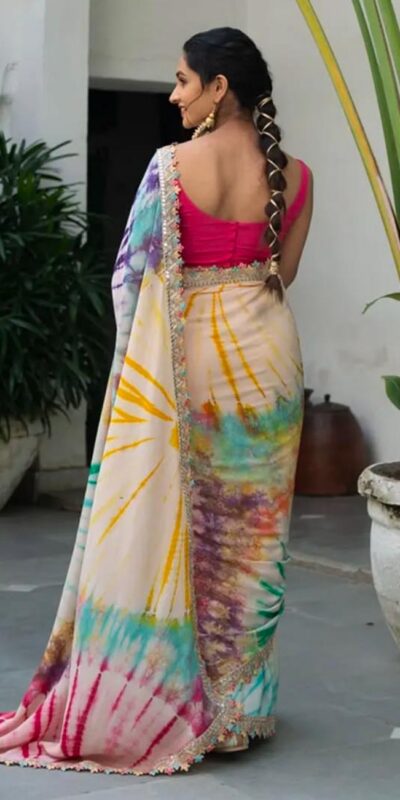 Multi Chinon fabric Embroidery Coding Sequins Lace Saree | Sarees, Bollywood Sarees, Creative Sarees, Designer Sarees, Embroidered Sarees, Ethnic Saree, Modern Digital sarees, Party Wear Sarees