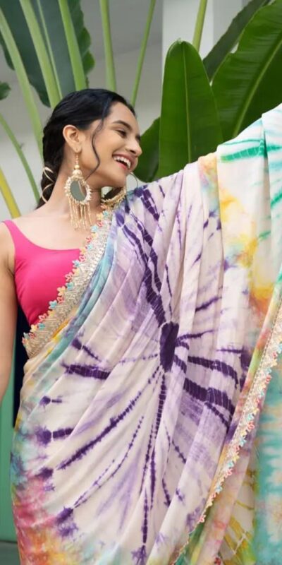 Multi Chinon fabric Embroidery Coding Sequins Lace Saree | Sarees, Bollywood Sarees, Creative Sarees, Designer Sarees, Embroidered Sarees, Ethnic Saree, Modern Digital sarees, Party Wear Sarees