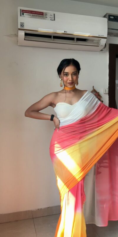Multi Soft Georgette Silk Ready To Wear Saree | Sarees, Bollywood Sarees, Creative Sarees, Designer Sarees, Embroidered Sarees, Ethnic Saree, Modern Digital sarees, Party Wear Sarees