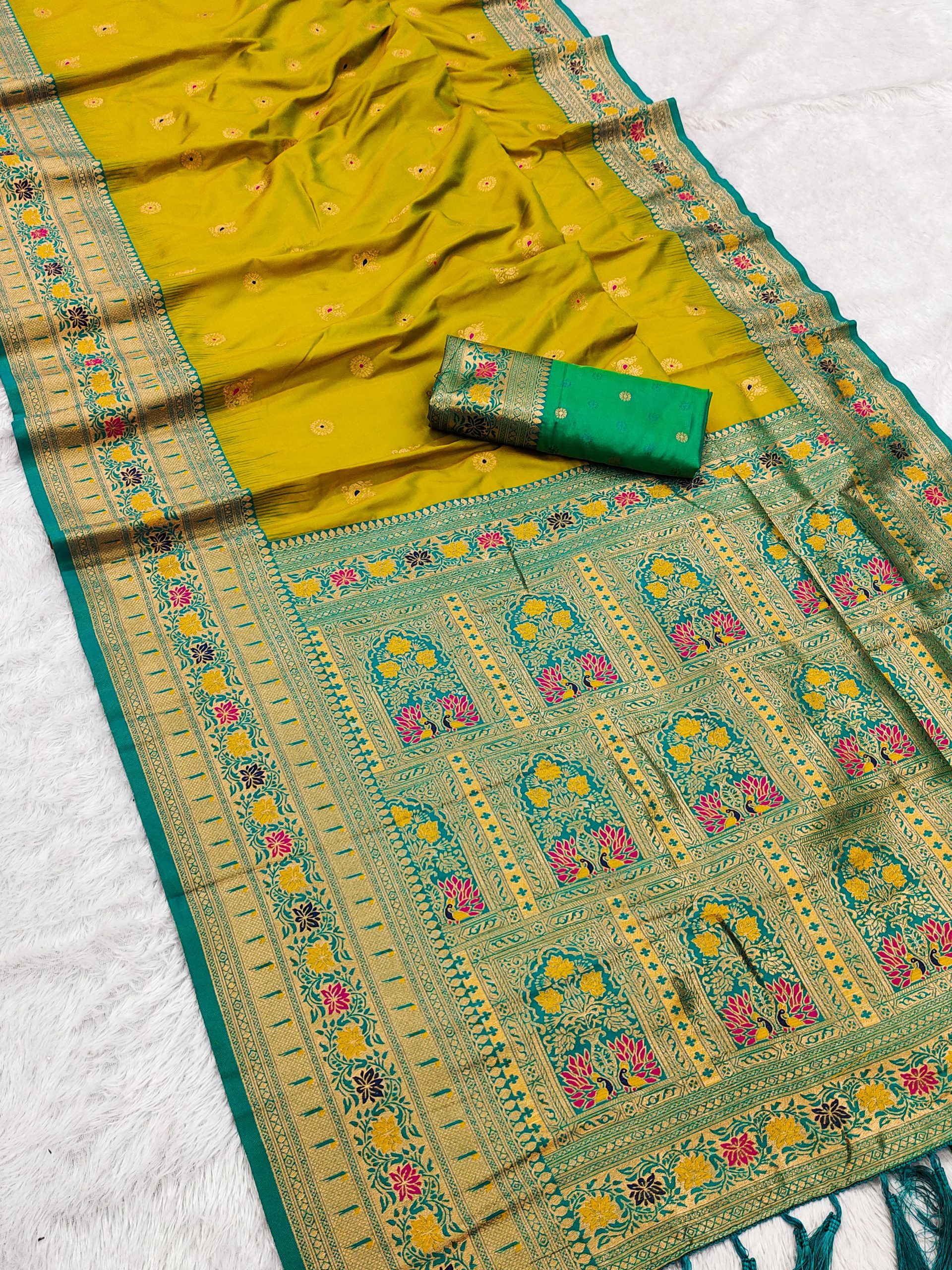 Mustard Banarasi Silk Zari Work Saree | Sarees, Bollywood Sarees, Creative Sarees, Designer Sarees, Embroidered Sarees, Ethnic Saree, Modern Digital sarees, Party Wear Sarees