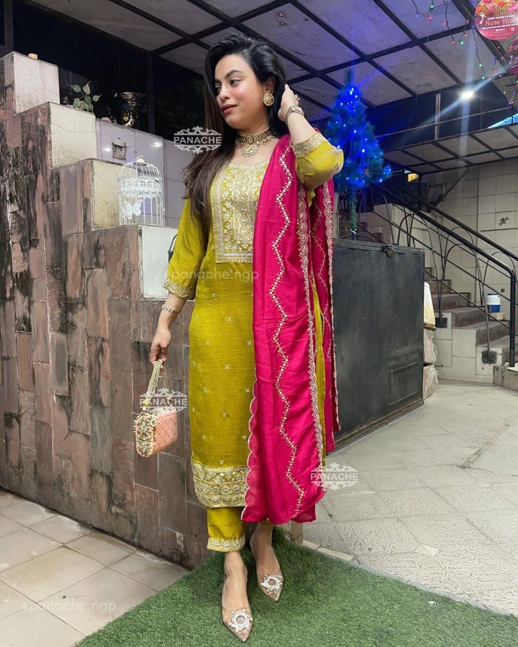Mustered Chinon Embroidery Cut Work Salwar Suit | Jump Suits, Salwar suit, Casual Suits, Creative suits, Designer Suits, Palazzo Suits, Party Wear Suits, Patiala Suits, Straight Suits