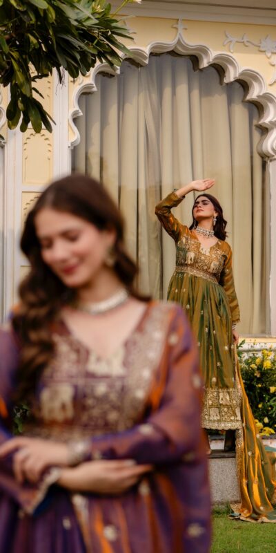 Mustered Fendy Satin Embroidery Work Gown | Gowns, Bollywood Gowns, Creative Gowns, Designer Gowns, Embroidered Gowns, Party Wear Gowns