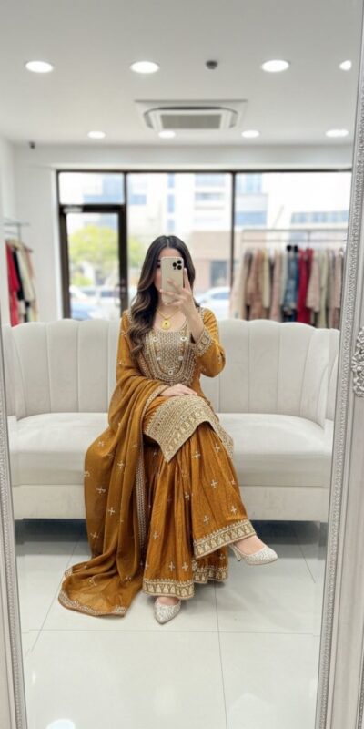 Mustered Fendy Silk Mirror Embroider Work Salwar Suit | Jump Suits, Salwar suit, Casual Suits, Creative suits, Designer Suits, Palazzo Suits, Party Wear Suits, Patiala Suits, Straight Suits