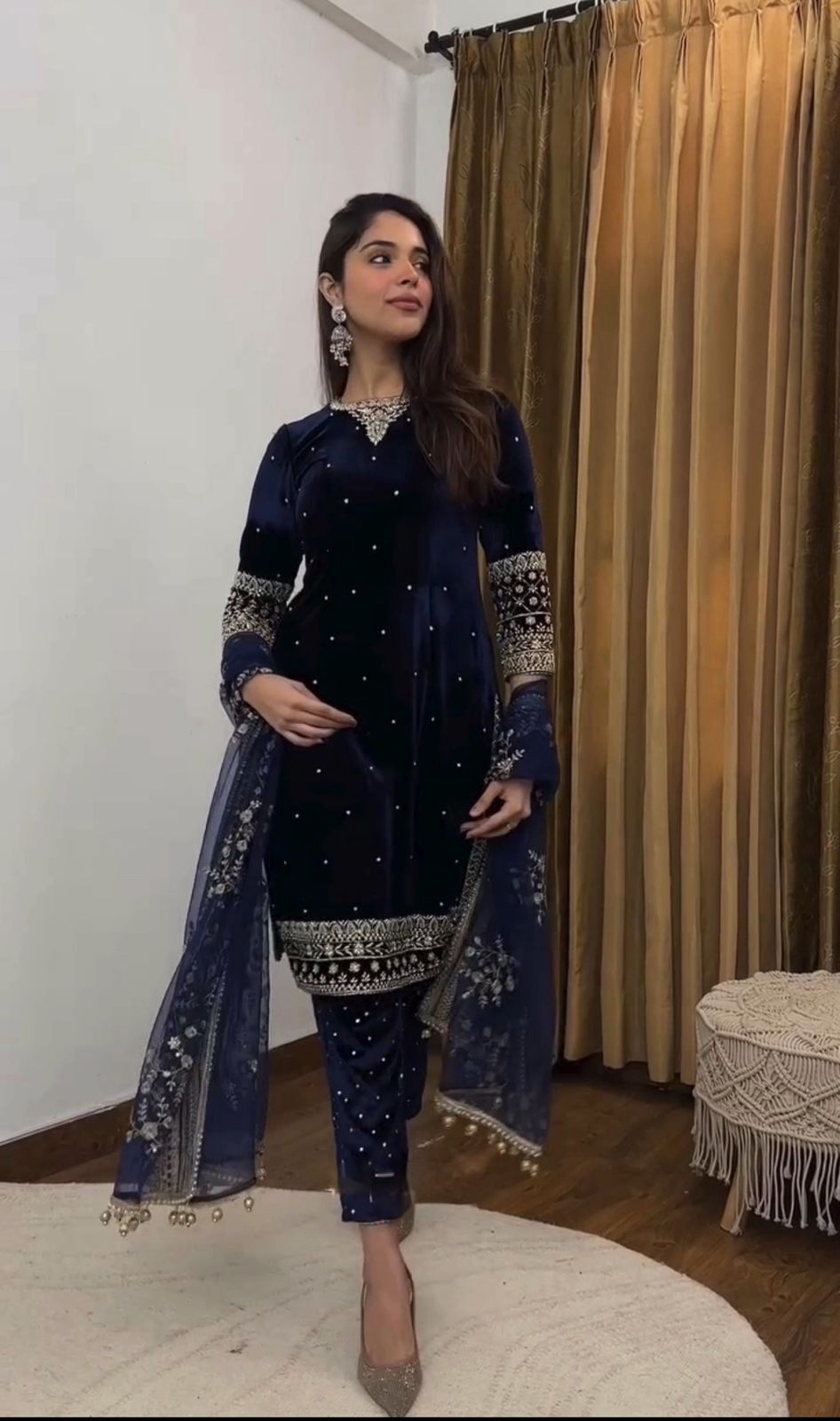 Navy Blue Butterfly Net Lace Embroidery Work Salwar Suit | Jump Suits, Tops & Bottoms, Track Suits, Salwar suit, Casual Suits, Creative suits, Designer Suits, Palazzo Suits, Party Wear Suits, Patiala Suits, Straight Suits, Trendy Wear