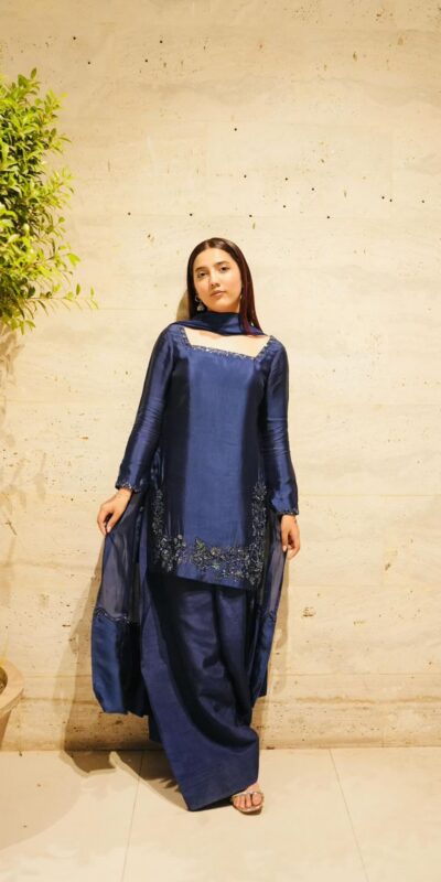 Navy Blue Natural Crep Silk Sequence Work Salwar Suit | Jump Suits, Salwar suit, Casual Suits, Creative suits, Designer Suits, Palazzo Suits, Party Wear Suits, Patiala Suits, Straight Suits