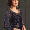 Navy Blue Net Stone Work Salwar Suit | Jump Suits, Salwar suit, Casual Suits, Creative suits, Designer Suits, Palazzo Suits, Party Wear Suits, Patiala Suits, Straight Suits