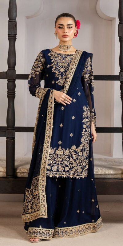 Navy Blue Organza Silk Sequence Work Salwar Suit | Jump Suits, Salwar suit, Casual Suits, Creative suits, Designer Suits, Palazzo Suits, Party Wear Suits, Patiala Suits, Straight Suits