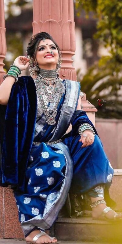 Navy Blue Soft Lichi Silk Lace Border Work Saree | Sarees, Bollywood Sarees, Creative Sarees, Designer Sarees, Embroidered Sarees, Ethnic Saree, Modern Digital sarees, Party Wear Sarees