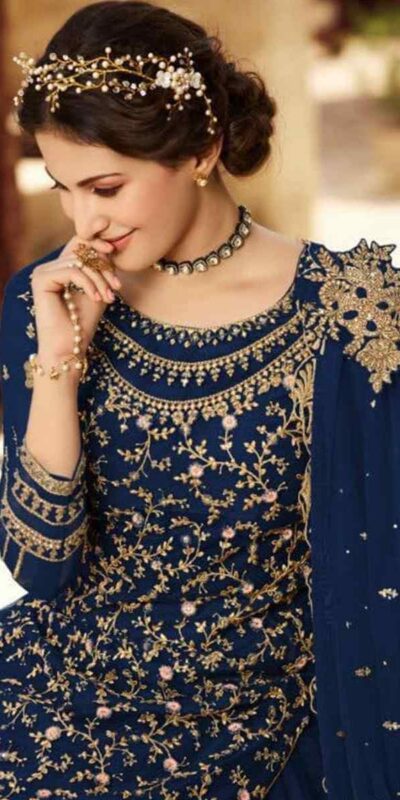 Navy Blue Soft Net With Embroidery Work Salwar Suit | Jump Suits, Salwar suit, Casual Suits, Creative suits, Designer Suits, Palazzo Suits, Party Wear Suits, Patiala Suits, Straight Suits