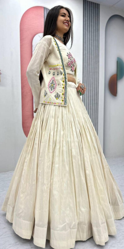 Off White Tissue Simmer Diamond Work Lehenga Choli | Jump Suits, Salwar suit, Casual Suits, Creative suits, Designer Suits, Palazzo Suits, Party Wear Suits, Patiala Suits, Straight Suits