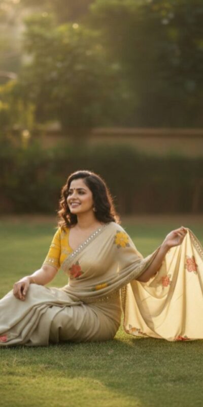 Off White Viscose Rangoli Embroidery Mirror Work Saree | Sarees, Bollywood Sarees, Creative Sarees, Designer Sarees, Embroidered Sarees, Ethnic Saree, Modern Digital sarees, Party Wear Sarees