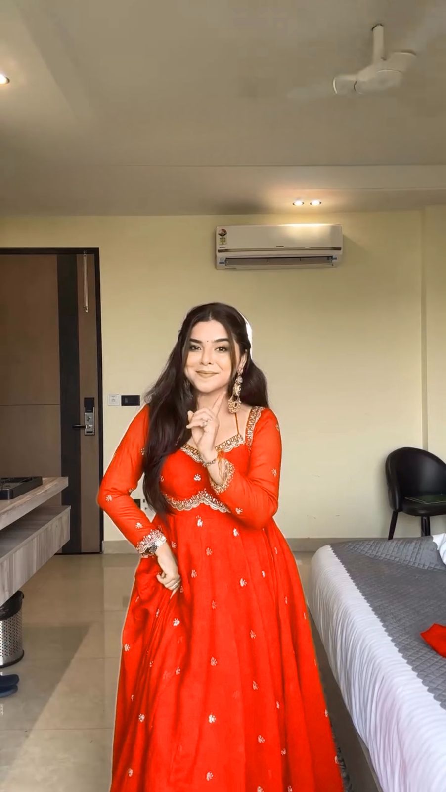 Orange Georgette Sequence Gown | Gowns, Bollywood Gowns, Creative Gowns, Designer Gowns, Embroidered Gowns, Party Wear Gowns